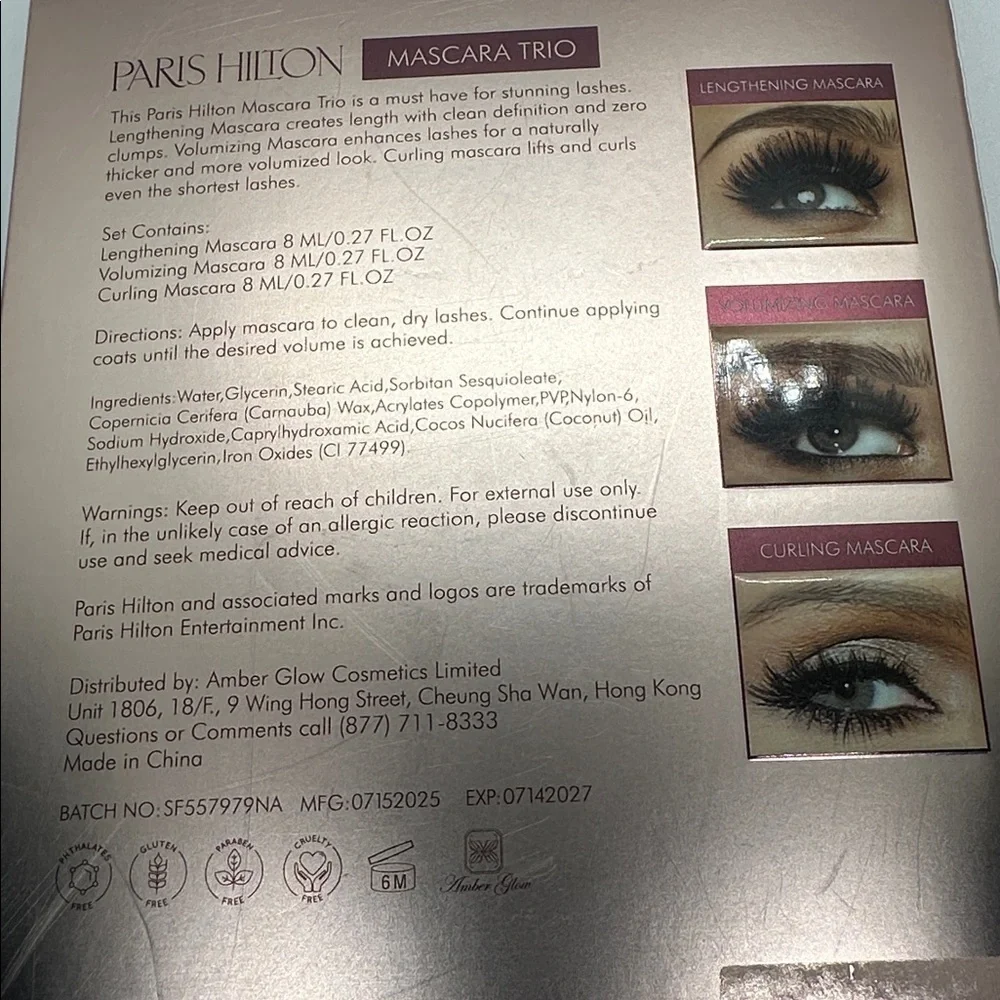 💎 NWT Paris Hilton Steal The Show Mascara Trio Set -